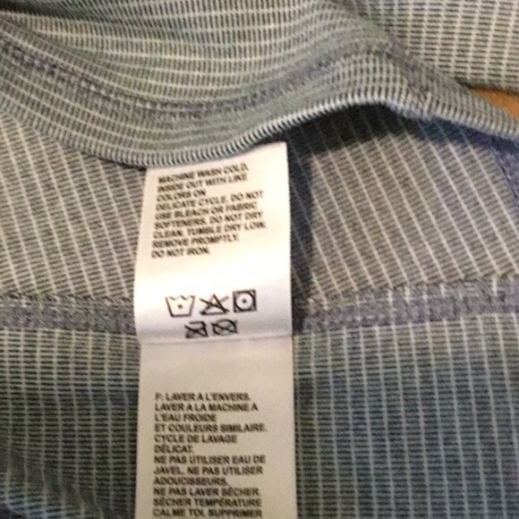 Avalanche Blue and White Striped Quarter Zip Pullover - Picture 9 of 9